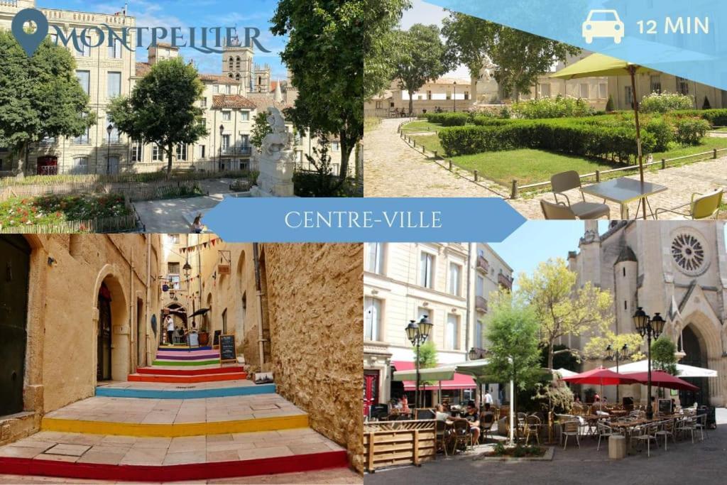 028- Chu Hopital, Appart 2Chambres, Parking, Tram Montpellier Ngoại thất bức ảnh