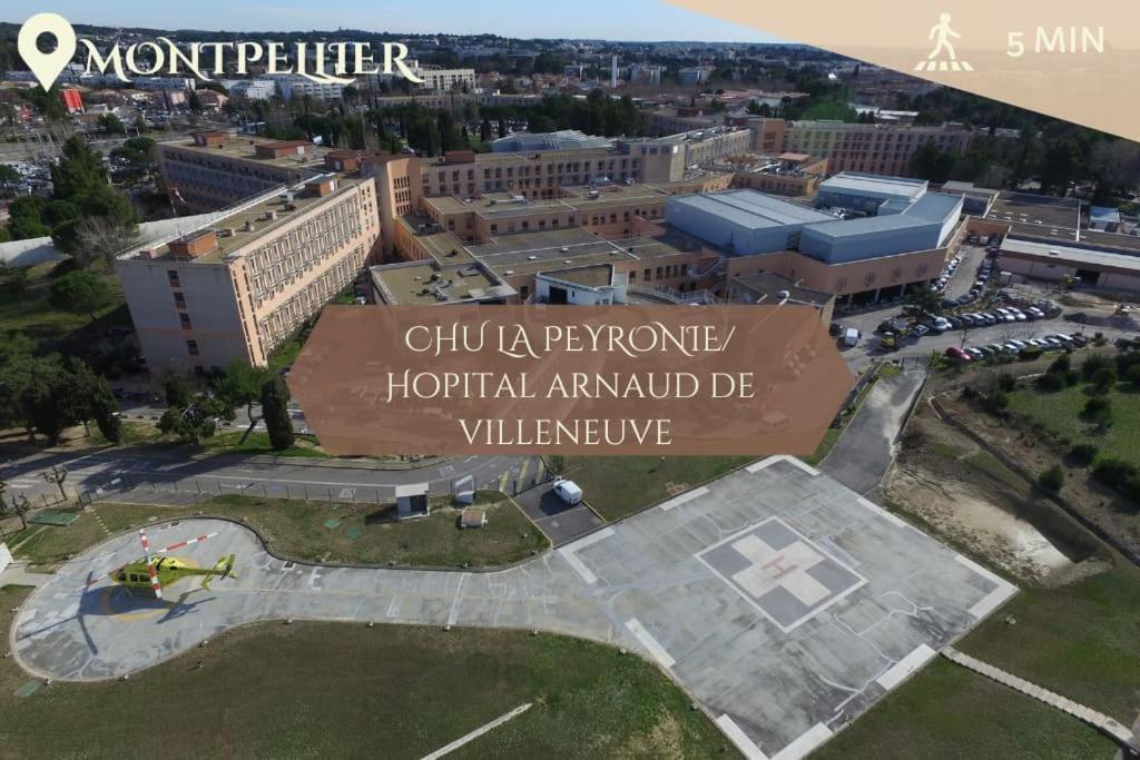 028- Chu Hopital, Appart 2Chambres, Parking, Tram Montpellier Ngoại thất bức ảnh